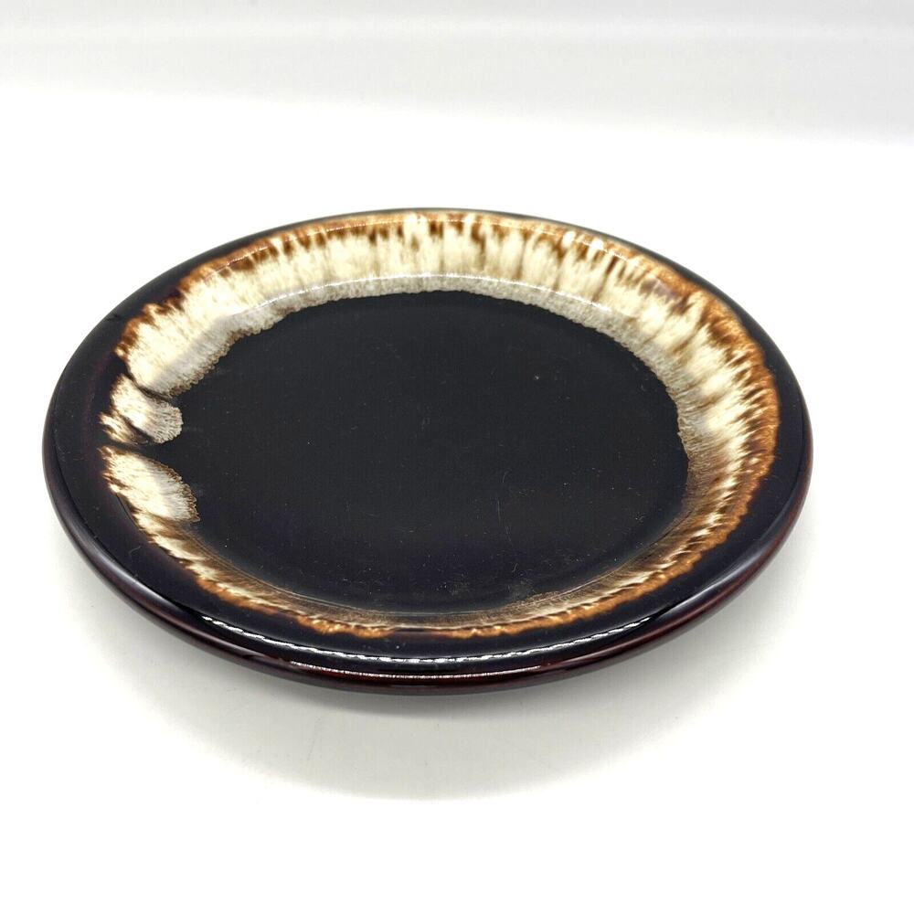 Vintage Pfaltzgraff Gourmet Brown Drip Glaze Stoneware Salad Plate 7” USA